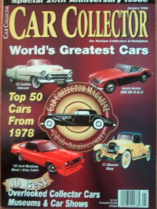 CAR COLLECTOR 1998 JAN - 25th ANNIVERSARY ISSUE, 10 BEST MUSEUMS IN US